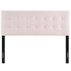 Modway - Emily Biscuit Touffé Performance Velvet Tête de lit Queen, Rose-Hauteur ajustable de 45 » à 52,5 »