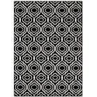 Modway - Frame Treillis marocain de transition Tapis de 5 pi l x 8 pi L - Noir et blanc-Tapis de transition marocain en treillis