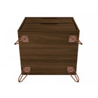 Manhattan Comfort - Rockefeller Table de Nuit 2 Tiroirs Style Mid-Century Modern 51 cm - Marron - Lot de 2-17,62 po L x 20,08 po l x 21,65 po H