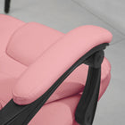 Vinsetto - Fauteuil de massage vibrant à 7 points avec repose-pieds et roulettes pivotantes - rose-Utilisez la fonction massage avec une télécommande filaire que vous pouvez ranger dans la poche latérale lorsque vous ne l’utilisez pas