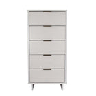 Manhattan Comfort - Granville commode moderne haute et étroite 23,62" - blanc-Moderne-contemporain avec une touche de glamour - commode haute et étroite pour chambre