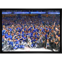 Tampa Bay Lightning 2021 Stanley Cup Champion Team Photo sur toile - Toile encadree - 31" x 22"-Impression sur toile de qualité supérieure avec bordures enveloppées