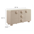 Modway - Sonnet 57" Armoire de rangement de buffet - Ash-Meuble TV pour téléviseurs jusqu’à 64 pouces