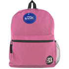 BAZIC Products - Sac à dos basique, 16 po, fuschia, paquet de 2-Bretelles légèrement rembourrées et réglables et poignée de transport