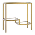 Hudson&Canal - Table d'appoint rectangulaire Lovett , 61 cm de largeur, laiton-Un design contemporain moderne pour votre salon, votre chambre et plus encore