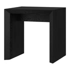 Hudson&Canal - Table d'appoint rectangulaire Oswin de 56 cm de largeur, , grain noir-Le plateau de table a une capacité de poids de 35 lb