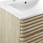 Modway - Render 24" Faux travertin Meuble de salle de bain avec lavabo - Blanc-8