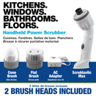 Bell+Howell - Scrubtastic Max Brosse à récurer électrique rechargeable avec 2 têtes de brosse-2 BROSSES INCLUSES - brosse de surface pour, surfaces bien planes : et la brosse ronde plus grande pour les plus grands travaux ou les surfaces lisses comme les carreaux de salle de bain.