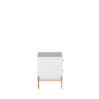 Manhattan Comfort - Ensemble de 2 tables de nuit modernes Jasper 25,15" - Finition blanc brillant-17,51 po L x 25,15 po l x 22,08 po H