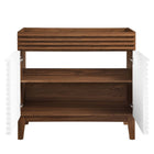 Modway - Render 36" Armoire à coiffeuse de salle de bain - Noyer blanc-8