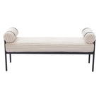 Zuo - Barrow Banc - Crème-Tissu velours côtelé au style moderne et texturé