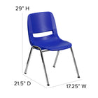 Flash Furniture - Chaise coquille marine ergonomique et empilable de la série HERCULES avec hauteur de siège de 16 po.-Quantité de pile: 15