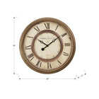 Monarch Specialties - Horloge - 20 po Rond - Horloge Murale - Brun Antique - Transitionnel-Cette horloge analogique sans tic-tac utilise un mouvement à quartz pour une mesure précise de l'heure, ce qui en fait le complément idéal de n'importe quelle pièce de votre maison