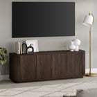 Hudson&Canal - Meuble TV Canton pour téléviseurs jusqu'à 75 pouces - Alder Brown-Caractéristiques assemblage facile
