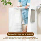 MotionGrey - Tour d’apprentissage Blessy pour tout-petits - Tour d’observation réglable pour cuisine avec barre de sécurité - Blanc-Fabriqué en bois certifié FSC pour une durabilité accrue tout en respectant l’environnement