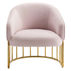 Modway - Legacy Performance Velvet Fauteuil - Rose-Construction solide