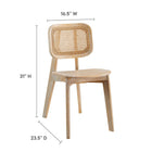 Modway - Habitat Fauteuil d’appoint de salle à manger Ensemble de 2 - Gris-Siège en canne en rotin tressé