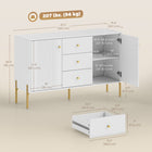 HOMCOM - Buffet moderne 47,2 po L avec rangement - blanc-Utilisation large dans le salon, la cuisine, la salle à manger ou comme meuble d’entrée 