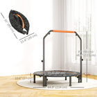Soozier - Trampoline De Rebond 45 po Pour Adulte Avec Poignée Réglable - Orange-Guidon en mousse et embouts de pieds en caoutchouc, assurant sécurité et confort pendant l’exercice  