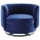 Modway - Embrace Touffe Performance Velvet Chaise pivotante - Marine noire-Rembourrage en mousse dense