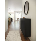 Nexera - Console de rangement 2 portes Slim, Noir-5