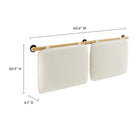 Modway - Anela Fixé au mur Chenille recouverte Tête de lit Queen, Crème naturelle-Sellerie en chenille