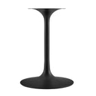 Modway - Lippa Rond de 28 po Bois Table à manger, Noir Blanc-Tampon feutre non marquant