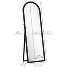 HOMCOM - Miroir corporel arqué - 21 po l x 64 po H - finition bois brun-Construit avec un cadre en PS robuste et un support stable pour une fiabilité durable 