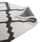 Modway - Marja Treillis marocain Tapis de 5 pi l x 8 pi L - Ivoire et charbon de bois-Résistant aux taches / Facile à nettoyer