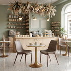Zuo - Bite Table bistrot - Beige/Or-Dimensions: 23,8 po L x 23,8 po L x 29,9 po H