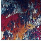 Modway - Entourage Feuillage Moderne Abstrait contemporain Tapis de 5 pi l x 8 pi L - Bleu Orange Jaune Rouge-Résistant aux taches / Facile à nettoyer