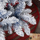 HOMCOM - Arbre de Noël artificiel de 7 pi avec branches floquées de neige-Matériau : plastique, acier 