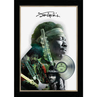Jimi Hendrix Double Exposure With Platinum LP - Impression encadree - 27" x 39"-Qualité supérieure - music memorabilia