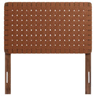 Modway - Sparta Tissage Cuir végane Tête de lit jumelée, Brun noyer-Design debout