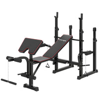 Soozier - Banc de musculation avec support de développé couché-Le banc de musculation réglable offre une installation polyvalente pour la salle de sport à domicile
