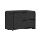 Manhattan Comfort - Table de nuit moderne Grace 28" à 2 tiroirs - Noir et Or-Garantie limitée du fabricant de 30 jours