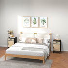 HOMCOM - Tables de nuit hautes avec rangement pour chambre - noir - lot de 2-Un tiroir permet de ranger des livres, lampes, stylos ou essentiels pour la nuit