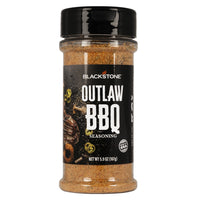Blackstone - Assaisonnement BBQ Outlaw-Sel de la vallée de l’Hudson, poivre noir, zeste de citron, régulateur d’acidité (acide citrique), ail et oignon séchés, fibres végétales pour prévenir l’agglomération, au plus 2 % d’huile de citron