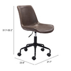 Zuo - Byron Chaise de bureau - Brun-8