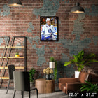 Doug Gilmour Toronto Maple Leafs Bloody Warrior sur toile - Toile encadree - 22" x 31"-Sous licence officielle de la LNH et de l'AJLNH