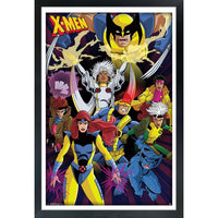 X-Men Character Collage - Impression encadree - 27" x 38"-Impression d'art de haute qualité avec passe-partout et encadrement professionnel