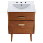 Modway - Cassia 24" Vanette de salle de bain - Blanc naturel-9