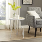 Modway - Digress Table d’appoint - Blanc-Pieds en acier revêtus de poudre mat