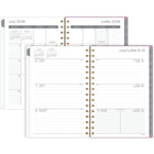 Mead - Agenda Blanc céleste scolaire hebdomadaire/mensuel 2026-2027 couverture rigide - 8 ½ po x 6 po - Multicolore - bilingue-15 mois complets de planification hebdomadaire/mensuelle + 3 pages mensuelles 