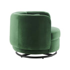 Modway - Relish Performance Velvet Chaise pivotante - Émeraude Noire-Tissu résistant aux taches durable