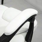 Vinsetto - Chaise de bureau de massage à vibrations 7 points avec roulettes pivotantes - blanc-Couleur : Blanc