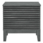 Modway - Render Deux tiroirs Table de chevet, Fusain-Pieds en bois effilés