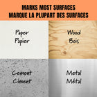 Hilroy - Marqueurs permanents, marqueur permanent, faible odeur, pointe biseautée, noir, paquet de 12-Couleurs vives :Comprend 12 marqueurs permanents noirs à l'encre riche et intense pour une visibilité optimale. Parfaits pour les salles de classe, les bureaux, les entrepôts ou tout environnement exigeant une performance constante et durable