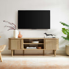 Modway - Contour 55 po Meuble TV, Chêne-Hévéa, panneau de particules, MDF