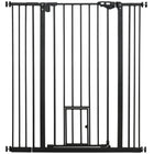 PawHut - Porte pour animaux 41" avec porte de passage - Noir-Le système de double verrouillage garantit que votre animal est sécurisé à un endroit et offre une sécurité maximale